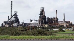 The industrious ambiance of Tata Steel's Port Talbot Steelworks conveys the resilience and strategic vigor central to the company's foresighted efforts amidst restructuring phases and evolving market dynamics.
